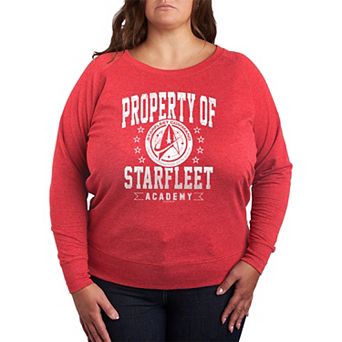 Plus Size Star Trek Property Of Starfleet Academy French Terry Long Sleeve Tee