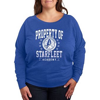 Plus Size Star Trek Property Of Starfleet Academy French Terry Long Sleeve Tee
