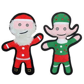 Tuffy Jr. Holiday Elf & Santa 2-Pack Pet Toys