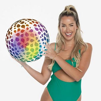 Funsicle FunGlow, 14" LED Inflatable Beach Ball, Color-Changing LED Lights, Age 9 and up