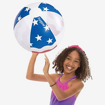 Funsicle Americana FunBall, 14" Inflatable Beach Ball, Stars & Stripes, Age 3 and up