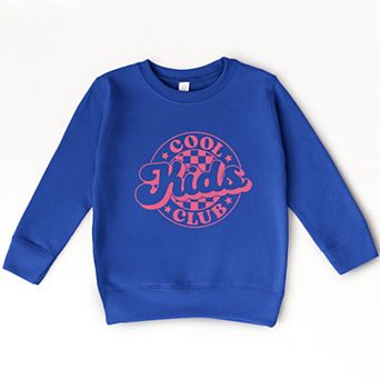 Cool Kids Club Checkered - Toddler Graphic Sweatshirt