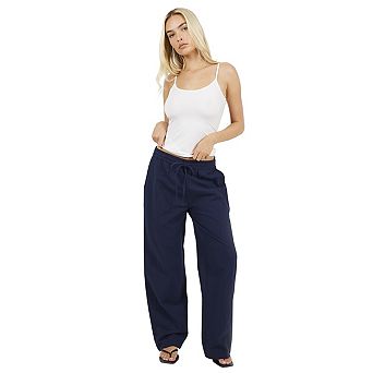Brave Soul Womens/Ladies Linen Straight Trousers