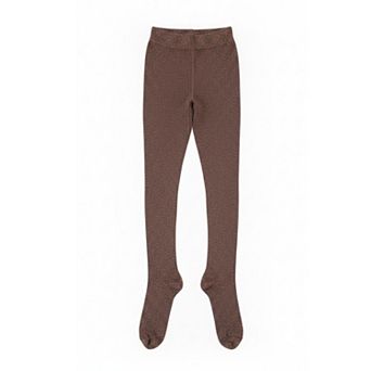 Cotton Sweater Tights for Women, Seamless Toe and Enhanced Heel with No-Roll Wide Waistband