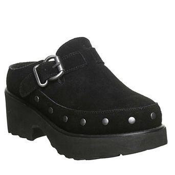 Bearpaw Falyn Women's Suede Clog Slip-On with Buckle Detail