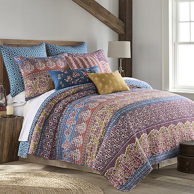 Levtex Home Kirana Embroidered Paisley Decorative Throw Pillow