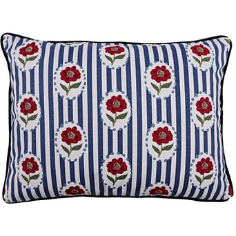 Levtex Home Heritage Bloom Floral Bouquets Decorative Throw Pillow