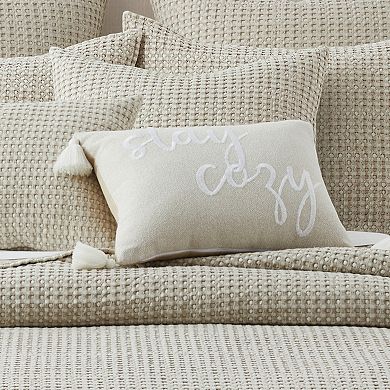 Levtex Home Cloud Waffle Stay Cozy Decorative Throw Pillow