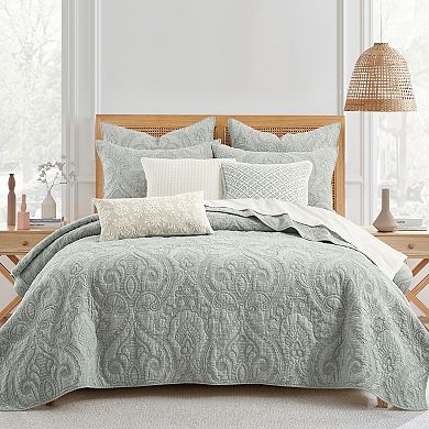 Levtex Home Helena Embroidered Medallion Decorative Throw Pillow