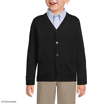 Kids Lands' End Legacy Varsity Cardigan Sweater