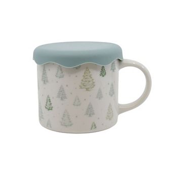 Evergreen Tree Printed Mug with Lid