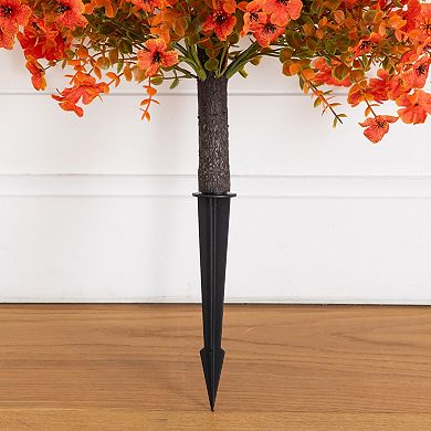 nearly natural 26-Inch UV Resistant Artificial Fall Daisy Bush - Set of 2