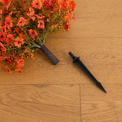 nearly natural 26-Inch UV Resistant Artificial Fall Daisy Bush - Set of 2