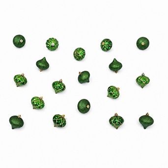 nearly natural 18 pc Teardrop Shatterproof Christmas Ornament Set