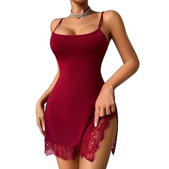 Avidlove Lingerie for Women Chemise Nightgown Slip Sleepwear Lace Babydoll Soft Nightdress