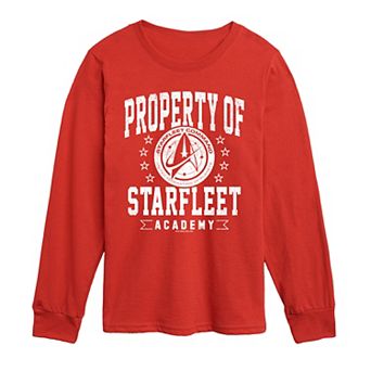 Boys 8-20 Star Trek Property Of Starfleet Academy Long Sleeve Graphic Tee