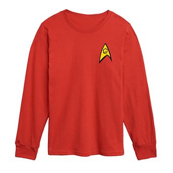 Boys 8-20 Star Trek Engineering Delta Shield Long Sleeve Graphic Tee