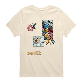 Boys 8-20 Star Trek Retro Comic Collage Short Sleeve Graphic Tee