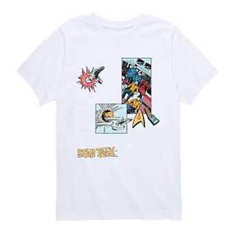 Boys 8-20 Star Trek Retro Comic Collage Short Sleeve Graphic Tee