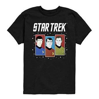 Boys 8-20 Star Trek Retro Comic Character Grid Short Sleeve Graphic Tee