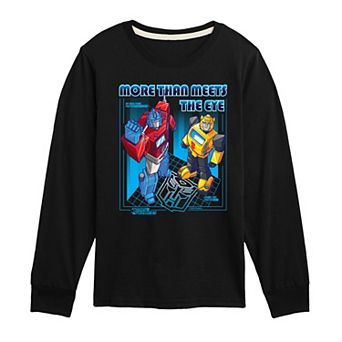 Boys 8-20 The Transformers More Than Meets The Eye! Optimus Prime & Bumblebee Long Sleeve Graphic Tee