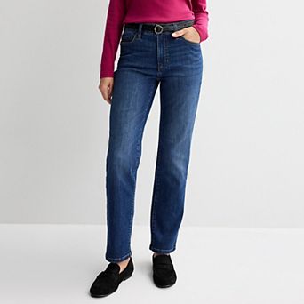 Women's Croft & Barrow® Straight Leg Denim Jeans