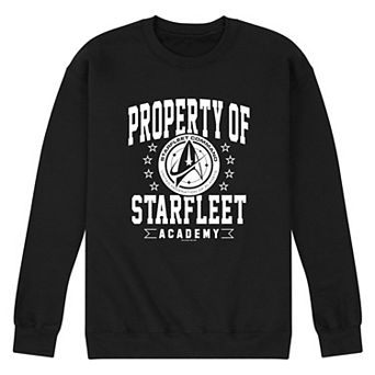Men's Star Trek Property Of Starfleet Academy Graphic Crew Fleece Sweatshirt