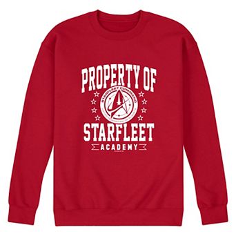 Men's Star Trek Property Of Starfleet Academy Graphic Crew Fleece Sweatshirt