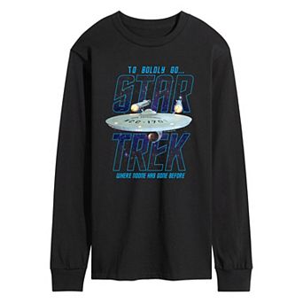 Men's Star Trek "To Boldly Go" Long Sleeve Graphic T-Shirt
