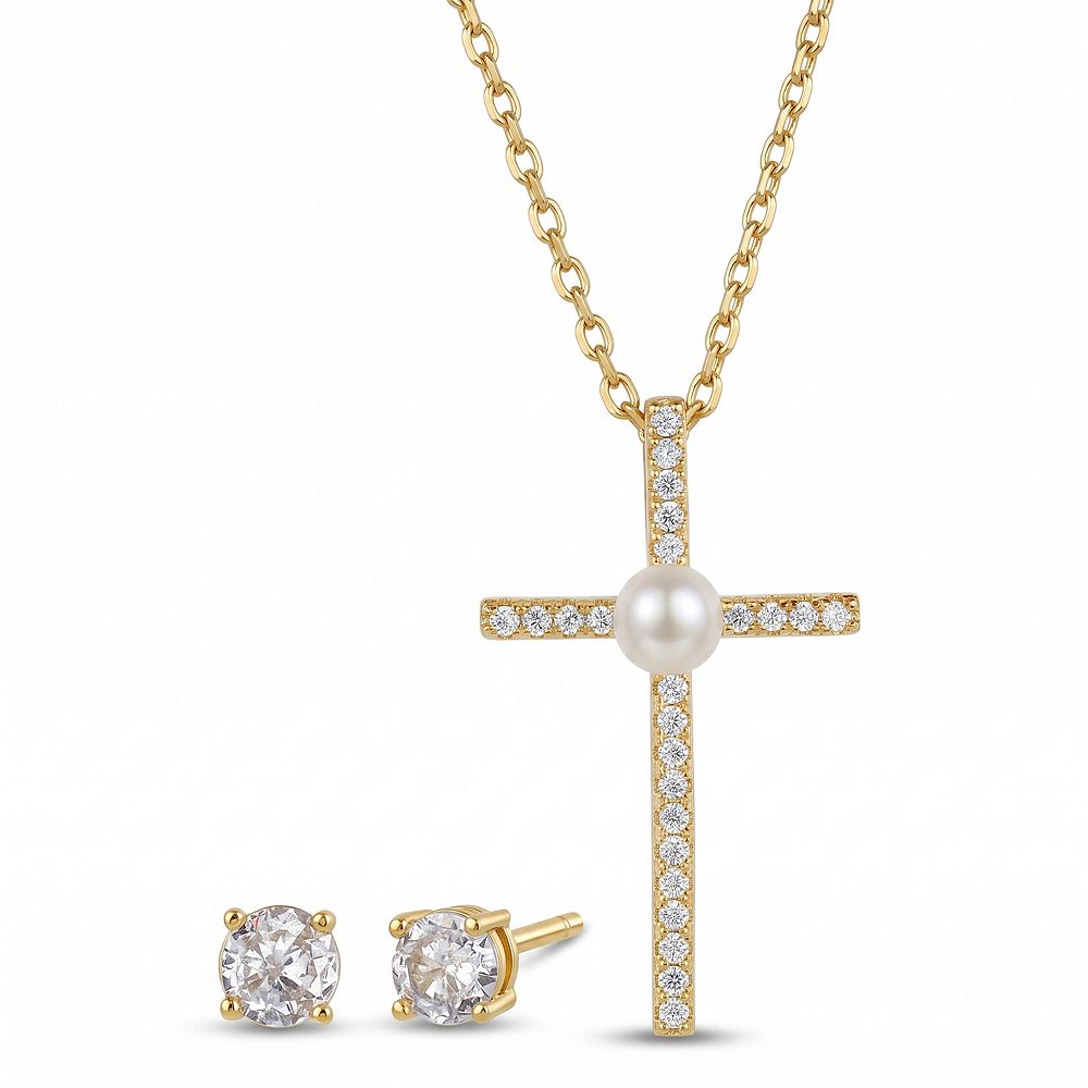 Paige Harper 14k Gold Flash Plated Cubic Zirconia & Simulated