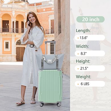 GDFStudio 3-Piece Carry-On Set with Duffel, Toiletry Bag & Spinner Wheels