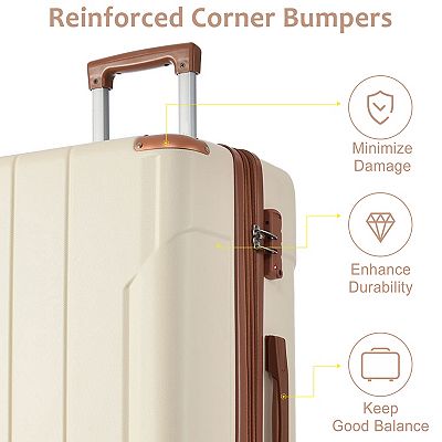 GDFStudio 2-Piece Expandable Luggage Set with TSA Lock & Spinner
