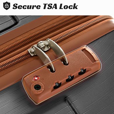 GDFStudio 2-Piece Expandable Luggage Set with TSA Lock & Spinner Wheels