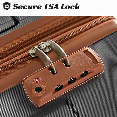 GDFStudio 2-Piece Expandable Luggage Set with TSA Lock & Spinner