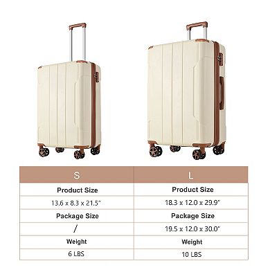 GDFStudio 2-Piece Expandable Luggage Set with TSA Lock & Spinner Wheels