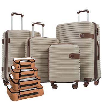 GDFStudio 4 pc Luggage Set with Packing Cubes & Expandable Sizes