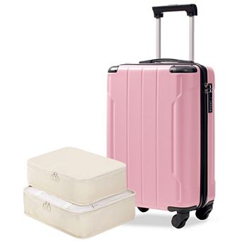 Christopher Knight Home 20" Hardshell Carry-On with TSA Lock & 2 Packing Cubes
