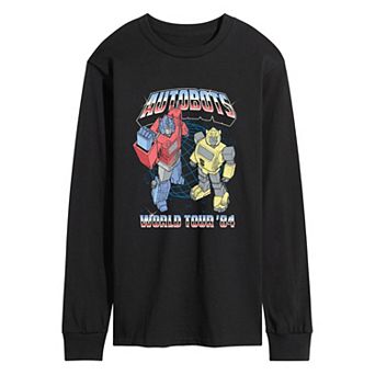 Men's Transformers Optimus Prime & Bumblebee Graphic Long Sleeve T-Shirt