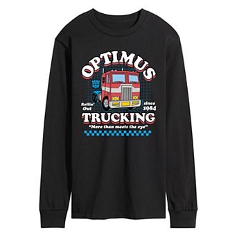 Men's Transformers Optimus Trucking Graphic Long Sleeve T-Shirt