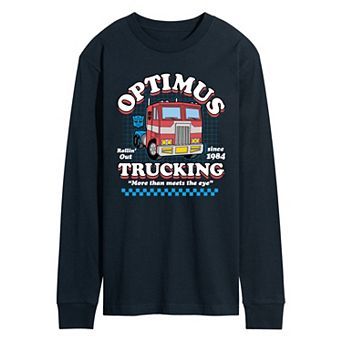 Men's Transformers Optimus Trucking Graphic Long Sleeve T-Shirt