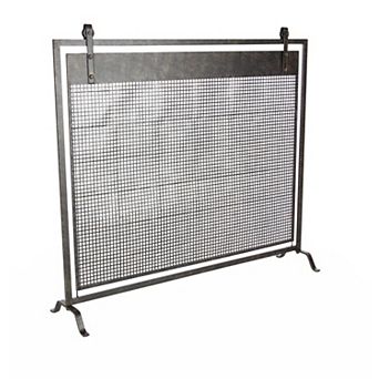 Stella & Eve Metal Suspended Grid Style Fireplace Screen with Bolted Detailing