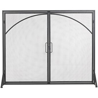 Stella & Eve Metal Fireplace Screen with Arch Inspired Doors and Handles
