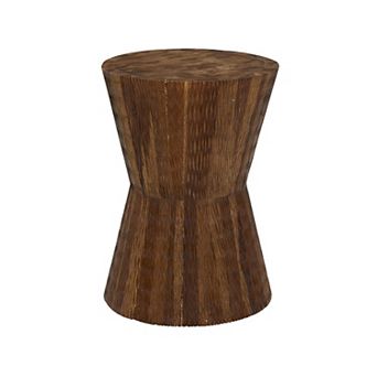 Stella & Eve Teak Wood Intricately Carved End Table