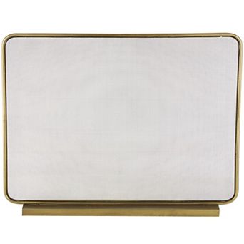 Stella & Eve Metal Fireplace Screen with Rounded Edges and Rectangular Base