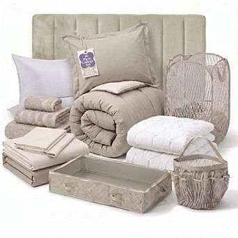 Hearth & Harbor Complete Dorm Room Set, All Dorm Accessories Included