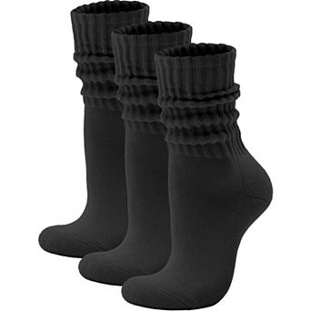 Cushioned Cotton Blend Retro Slouch Crew Socks Casual Wear All Day Comfort