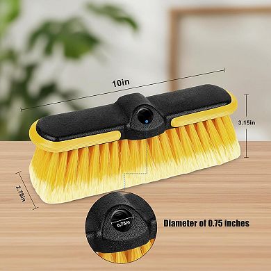 10 Inch 4 pack Car Wash Brush Head Scratch-Free Soft Bristles Universal Scrub Attachment.