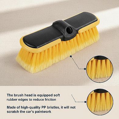 10 Inch 4 pack Car Wash Brush Head Scratch-Free Soft Bristles Universal Scrub Attachment.