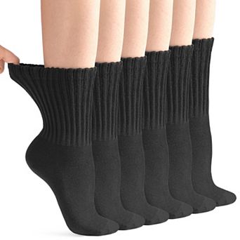 Cotton Athletic Crew Socks Soft Breathable Workout Gym Running 6 Pack