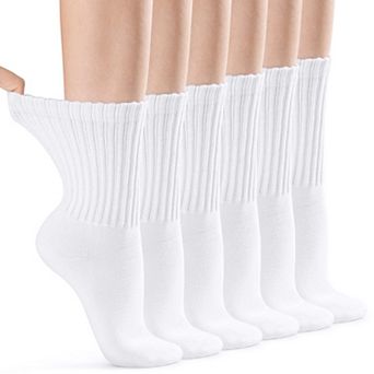 Cotton Athletic Crew Socks Soft Breathable Workout Gym Running 6 Pack